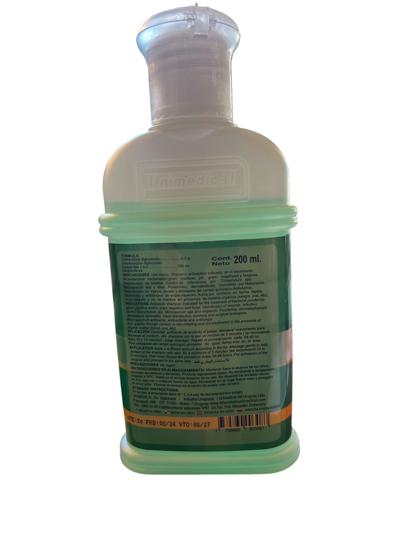 SHAMPOO CLORHEXIDIN X 200 ML UNIMEDICAL