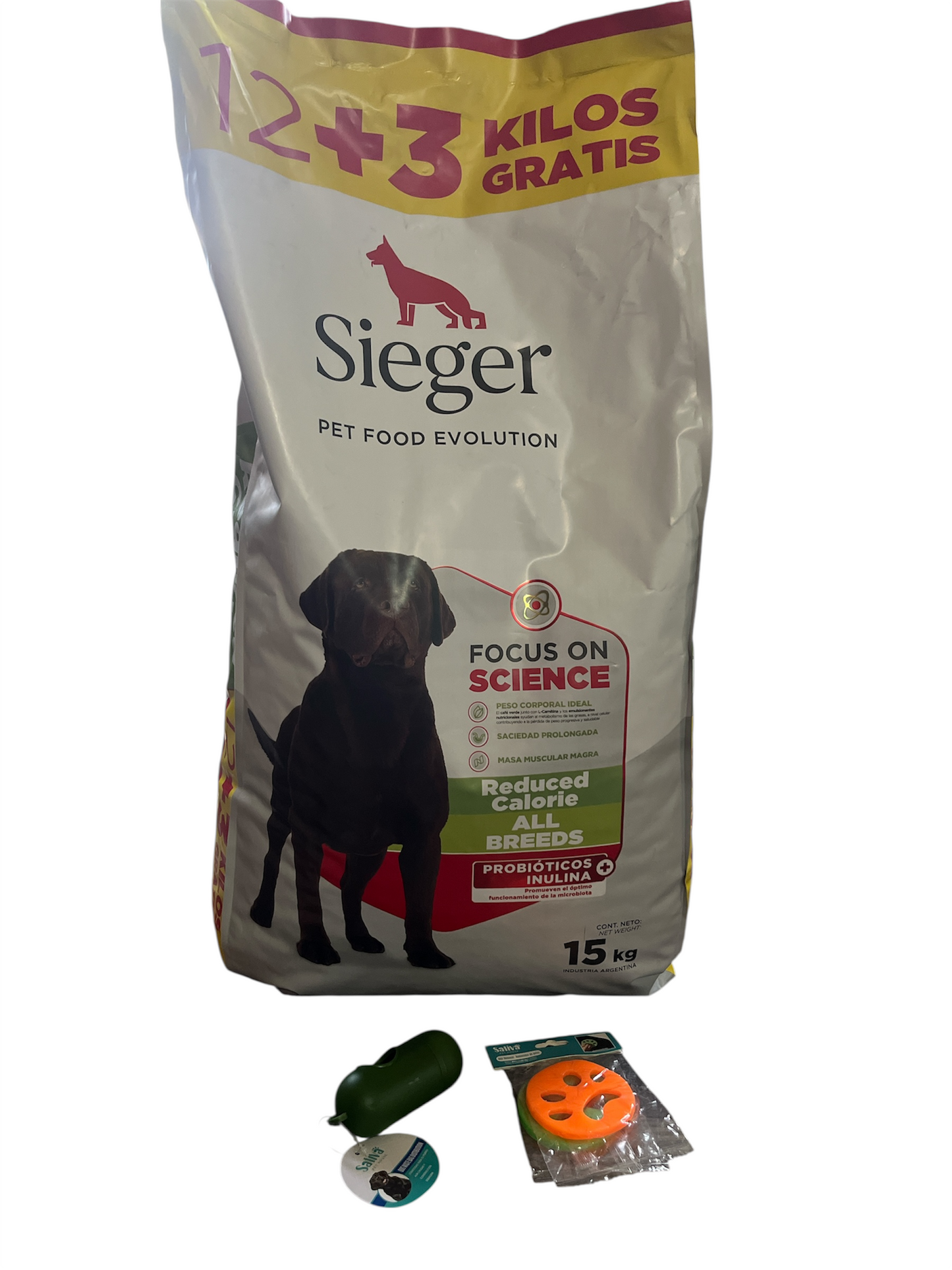 SIEGER LIGTH BAJA EN CALORIAS 12 + 3 KILOS (CON REGALOS)