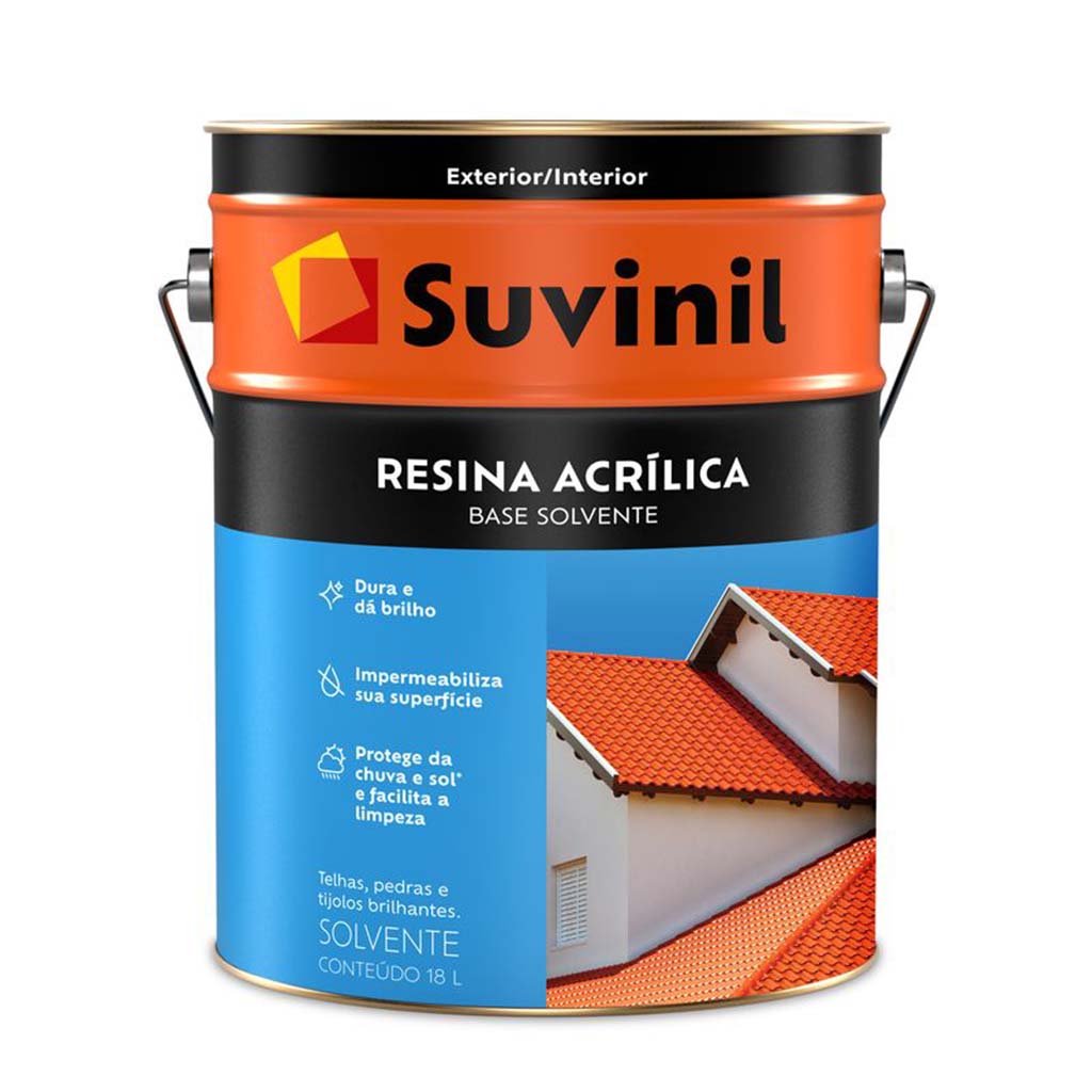 Resina Acrílica Suvinil 18L Base Solvente Incolora