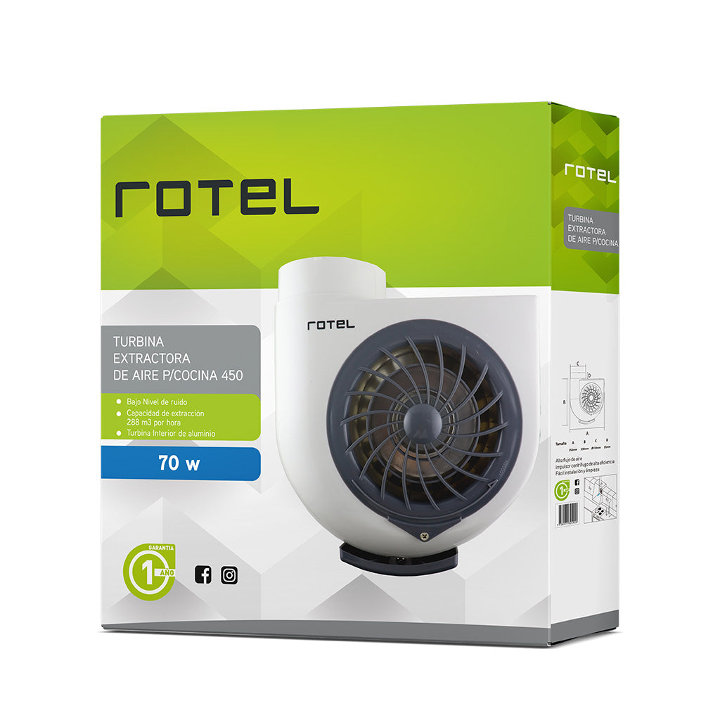 Turbina Extractora De Aire P/Cocina Rotel