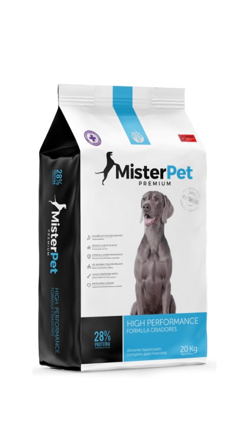 Alimento Perro Mister Pet High Premium Performance 20 Kilos