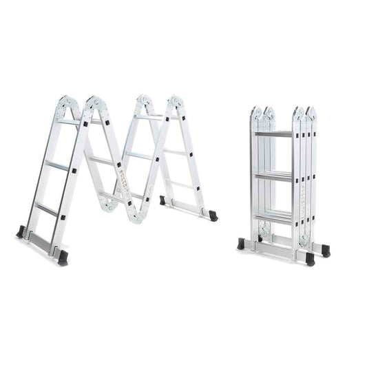 Escalera De Aluminio Convertible 12 Escalones 3.80m Goldex