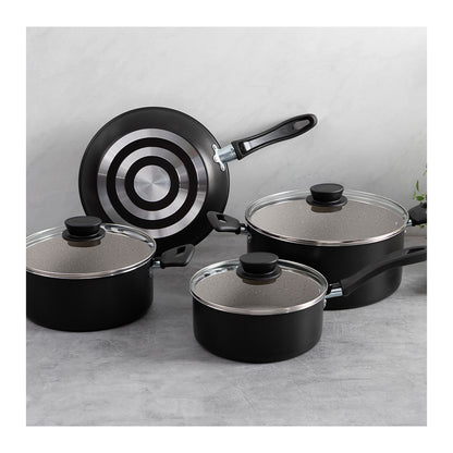 Batería De Cocina 7Pz. Starflon Linz Negro Tramontina 28299/008